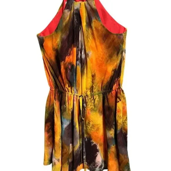 RACHEL Rachel Roy Dress Size Medium Halter straps tie Waist Beach Summer - Picture 3 of 7